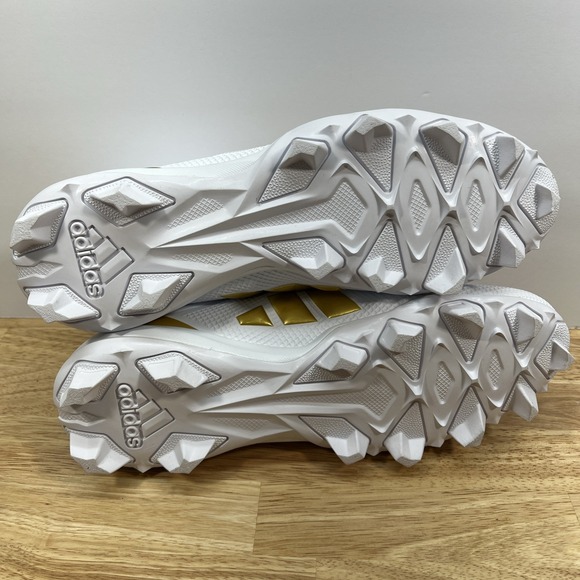 Adidas Adizero Impact.2 MD Football Cleats Men's 13 White Gold Molded IF5106 - Picture 9 of 11
